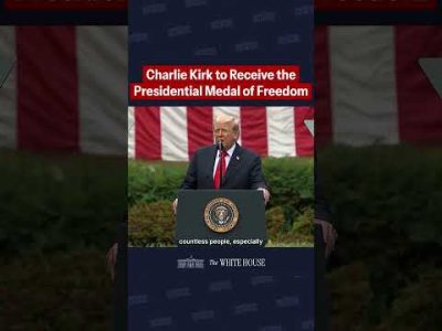 "I will soon be awarding Charlie Kirk, posthumously, the Presidential Medal of Freedom." 7