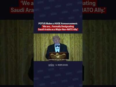 "I'm pleased to announce that we are...formally designating Saudi Arabia as a major non-NATO ally." 5