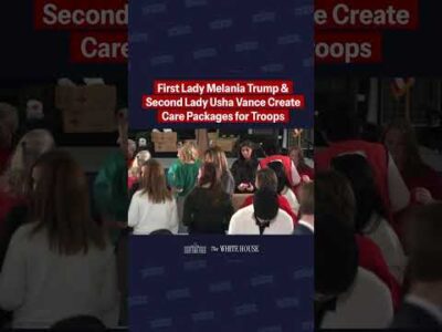 FLOTUS & SLOTUS assemble care packages for deployed service members at Joint Base Andrews 5