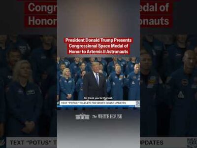 President Trump presents the Congressional Space Medal of Honor to the Artemis II Astronauts! 1